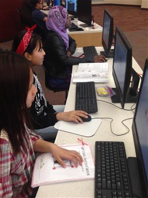 Students in Library 